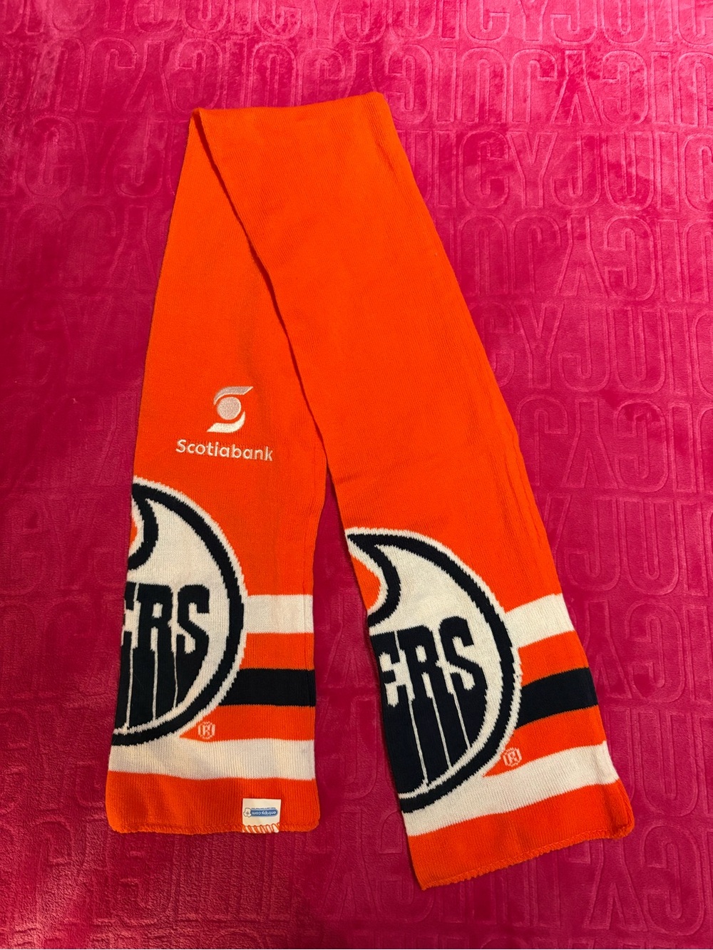 Edmonton Oilers Scotiabank Knit Hockey Scarf | NHL Fan Gear